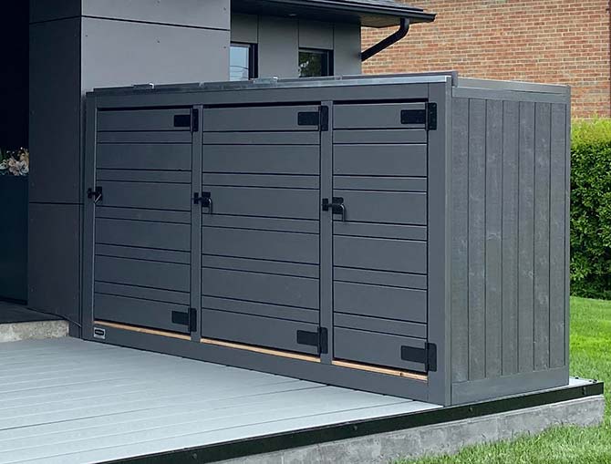 Redwood Sheds | Beautiful Storage Sheds for Garbage Bins, Recycling Bins,  Bikes and Garden Sheds