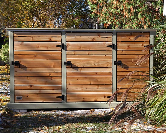 Shed for green bins