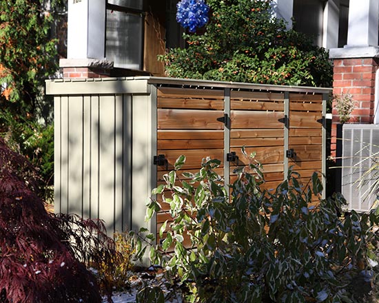 Shed for green bins