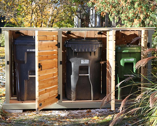 Shed for green bins