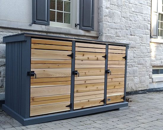 Shed for green bins