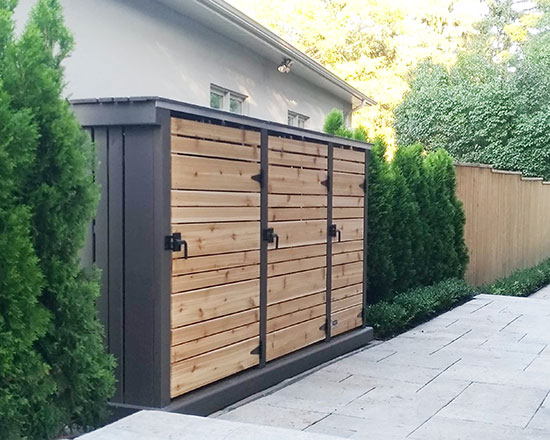 Shed for green bins