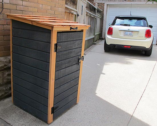 Shed for green bins