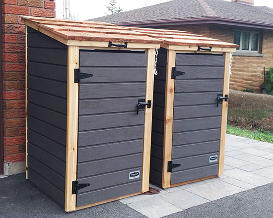 Shed for green bins