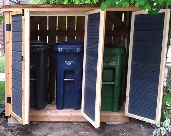 Shed for medium bins