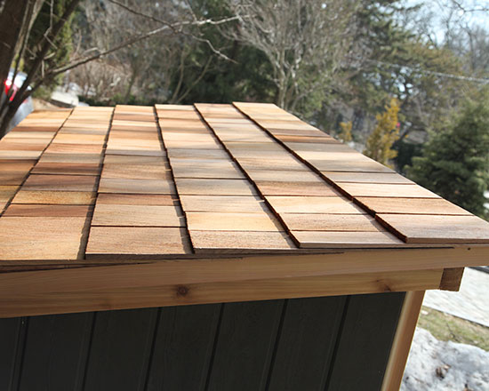 Shed for green bins